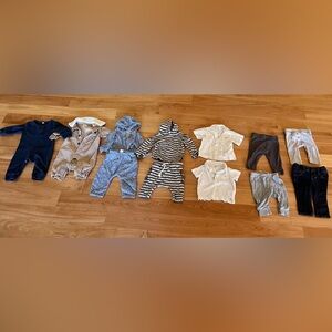 GAP, Nordstrom, Marks & Spencer Baby Neutral & Navy Mixed Outfit Bundle